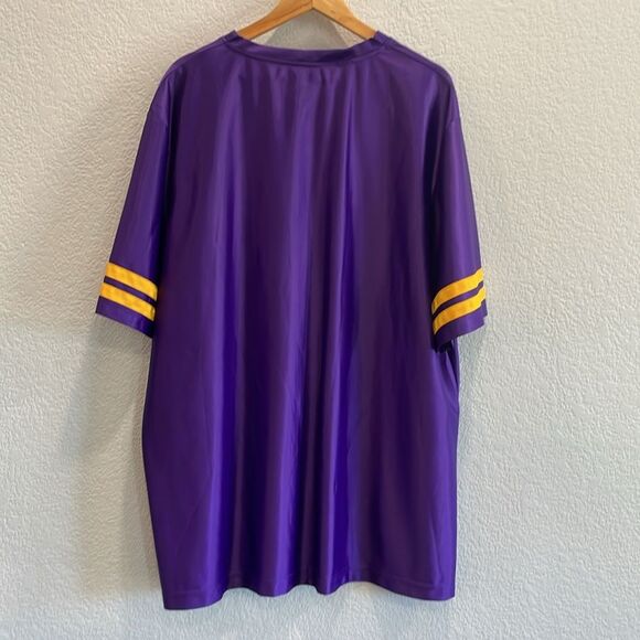 NFL Team Apparel Purple Minnesota Vikings Football Satin V Neck Jersey Size 2XL - Picture 6 of 7